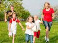 Family Playing Outside
